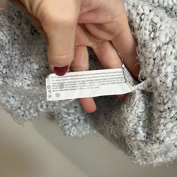 Eyelash soft grey cozy sweater y2k style small casual - Picture 4 of 6